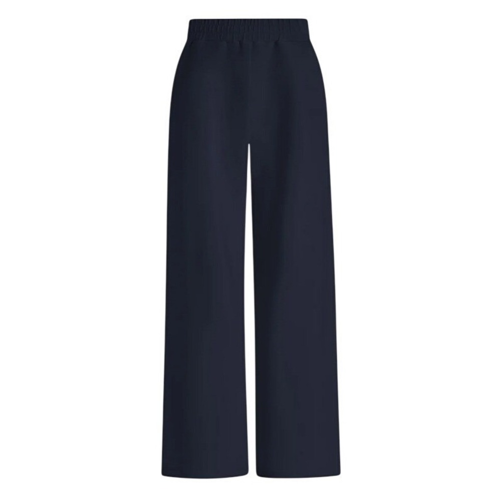 NEW Varley Extra Wide Leg Pant Women L Navy Blue 29.5" High Rise Loungewear